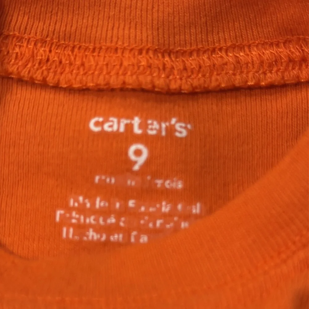 Carter's Baby’s Orange Pumpkin Face Bodysuit